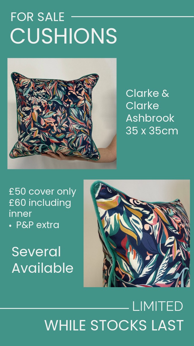 Cushion in Clarke & Clarke – Ashbrook fabric Cushion in Clarke & Clarke - Ashbrook fabric