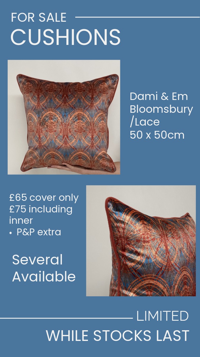 Cushion in Dami & Em – Bloomsbury/Lace fabric Cushion in Dami & Em - Bloomsbury/Lace fabric